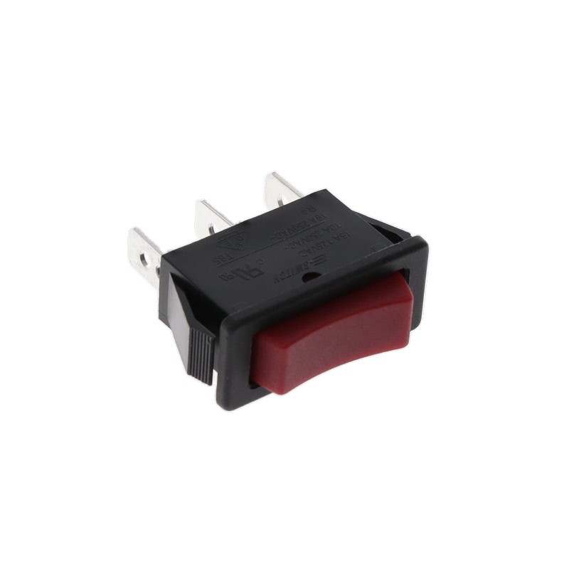 1 pcs : R4IBLKREDEFO - SWITCH ROCKER SPDT 15A 125V