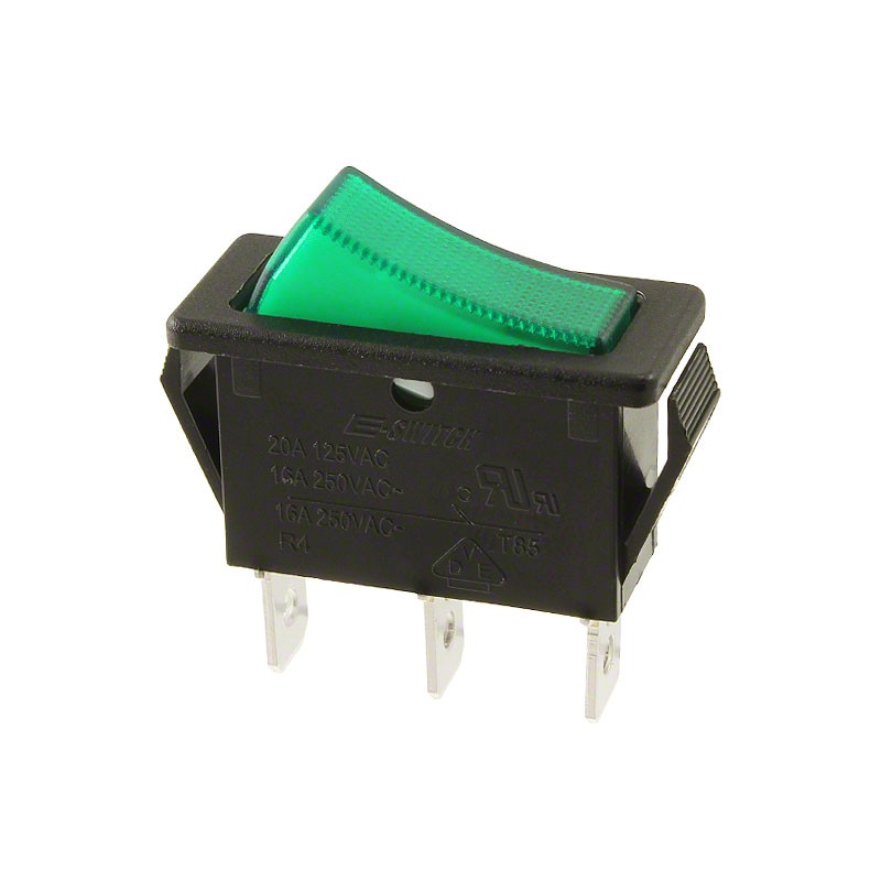 1 pcs : R4JBLKGILEF1 - SWITCH ROCKER SPST 20A 125V