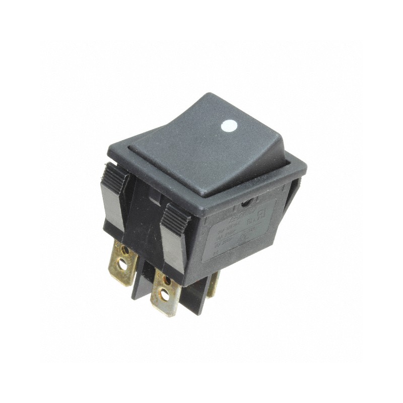 1 pcs : R5ABLKBLKAF0 - SWITCH ROCKER DPST 20A 125V