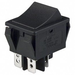 1 pcs : R5ABLKBLKEF0 - SWITCH ROCKER DPST 20A 125V
