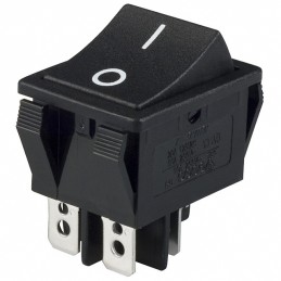 1 pcs : R5ABLKBLKFF0 - SWITCH ROCKER DPST 20A 125V