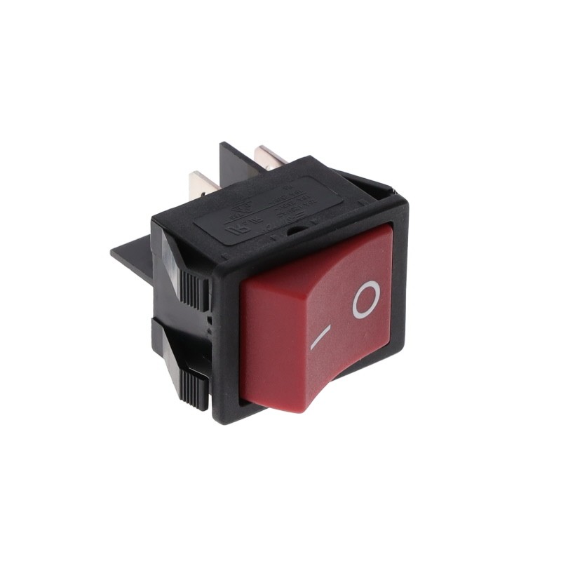 1 pcs : R5ABLKREDFF0 - SWITCH ROCKER DPST 20A 125V