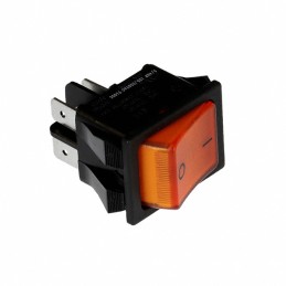 1 pcs : R5BBLKREDIF1 - SWITCH ROCKER DPST 20A 125V