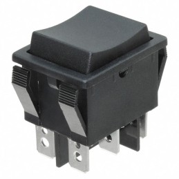 1 pcs : R5GBLKBLKEF0 - SWITCH ROCKER DPDT 15A 125V