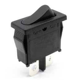 1 pcs : R6BBLKBLKEF - SWITCH ROCKER SPST-NO 10A 125V