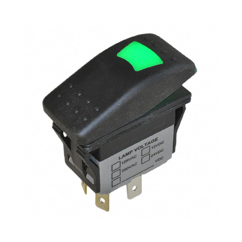 1 pcs : R711FE1-SXXX2BDGNW - SWITCH ROCKER SPST 16A 30V