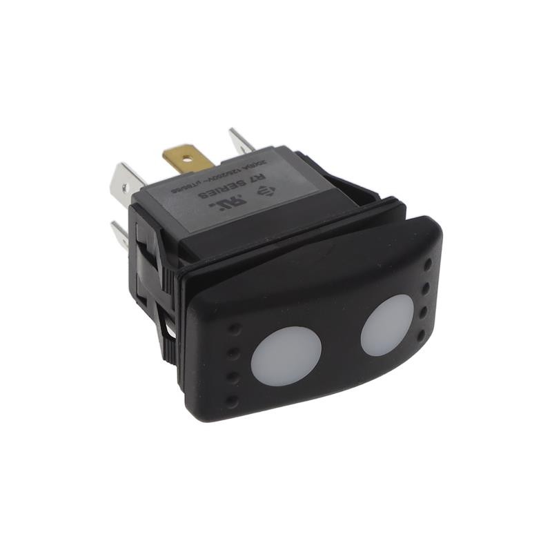 1 pcs : R723FF3-SXXX4B2RRW - SWITCH ROCKER DPDT 20A 125V