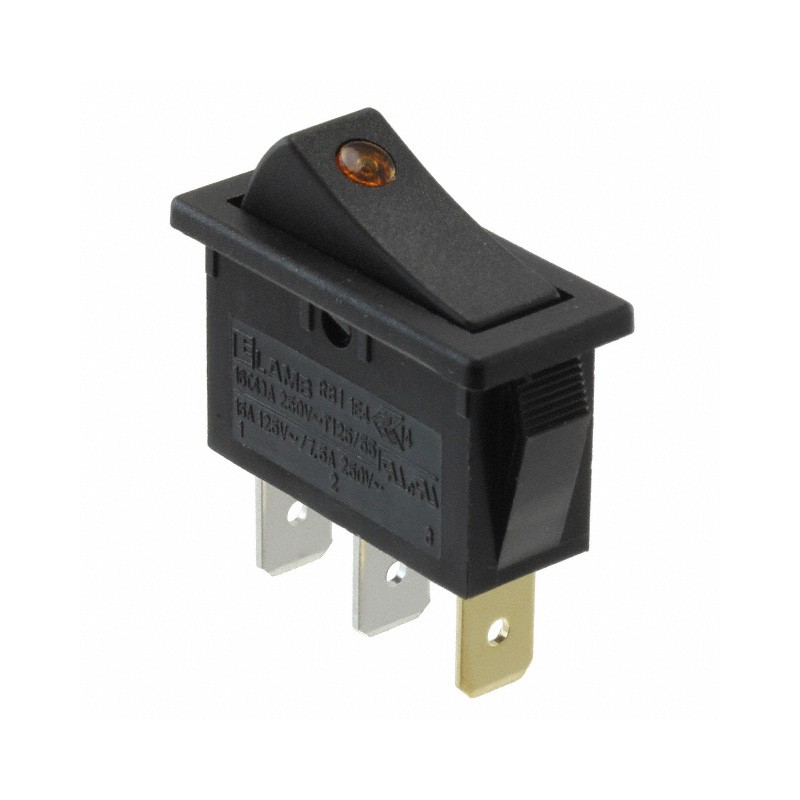 1 pcs : RB141C1100-224 - SWITCH ROCKER SPST 15A 125V