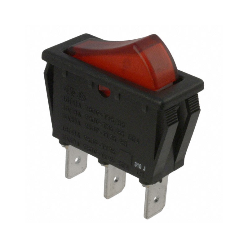 1 pcs : RB141D1000-116 - SWITCH ROCKER SPST 20A 125V