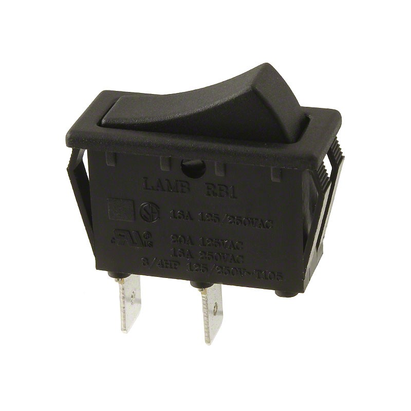 1 pcs : RB144D1100 - SWITCH ROCKER SPST-NO 20A 125V