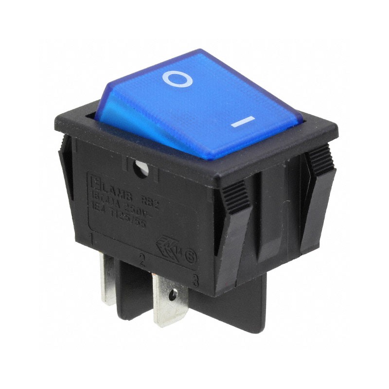 1 pcs : RB2F42C102R-147 - SWITCH ROCKER DPST 16A 125V