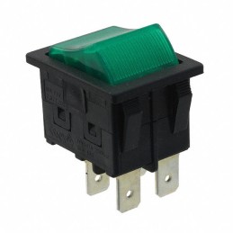 1 pcs : RBW2ABLKGILEF1 - SWITCH ROCKER DPST 16A 125V