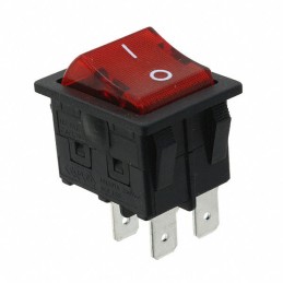 1 pcs : RBW2ABLKRILFF3 - SWITCH ROCKER DPST 16A 125V