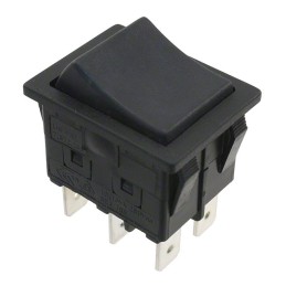 1 pcs : RBW2BBLKBLKEF0 - SWITCH ROCKER DPDT 16A 125V