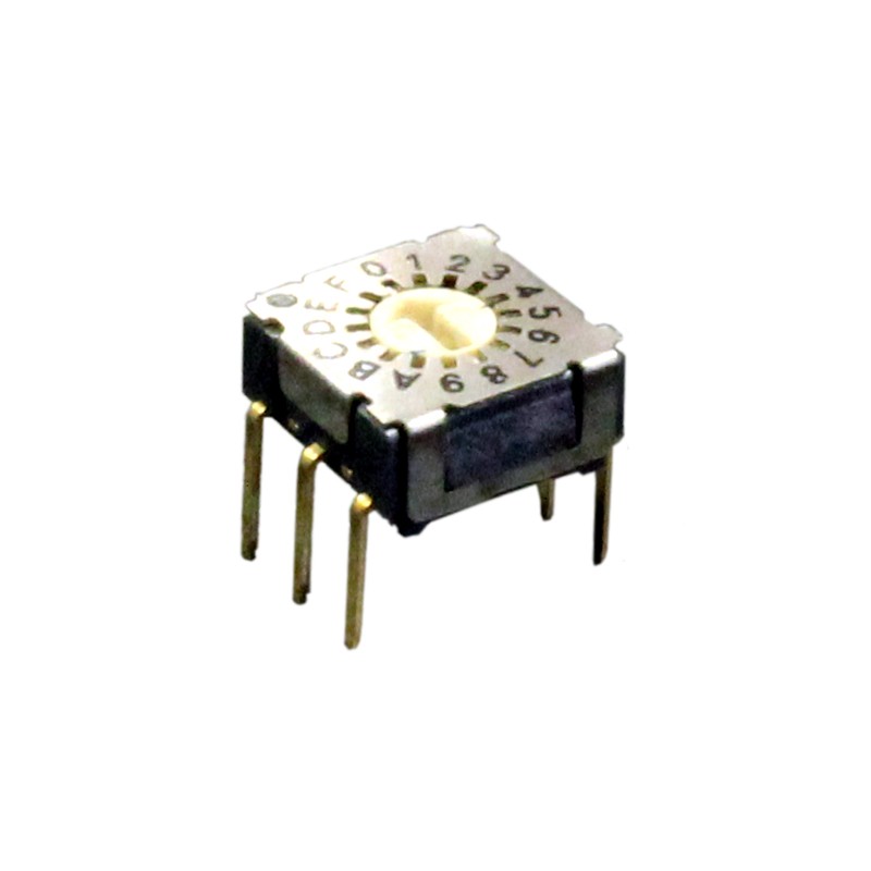 1 pcs : RD07A16CTT - SW ROTARY DIP HEX COMP 0.1A 50V