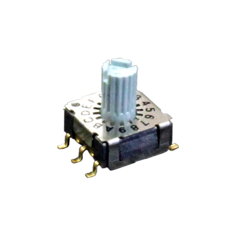 1 pcs : RD07B16RGR - SWITCH ROTARY DIP HEX 0.1A 50V