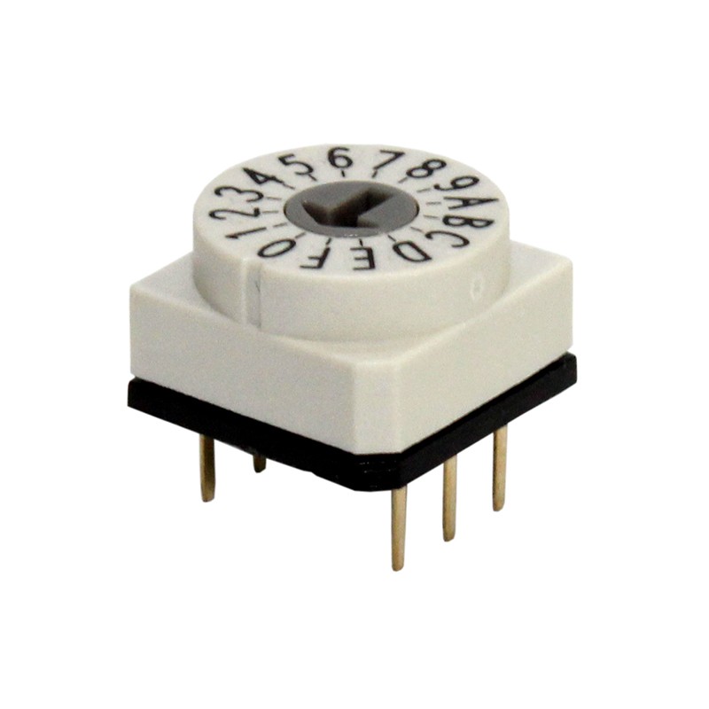 1 pcs : RD10RA16RTT - SWITCH ROTARY DIP HEX 0.15A 50V