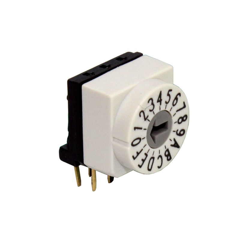 1 pcs : RD10RA16RVAT - SWITCH ROTARY DIP HEX 0.15A 50V