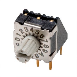 1 pcs : RDS-16S-74R45A-508-D - SWITCH ROTARY DIP HEX 0.1A 42V