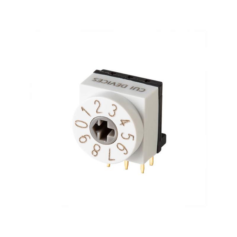 1 pcs : RDS3-10S-1012-RA-254-D - SWITCH ROTARY DIP BCD 0.15A 42V