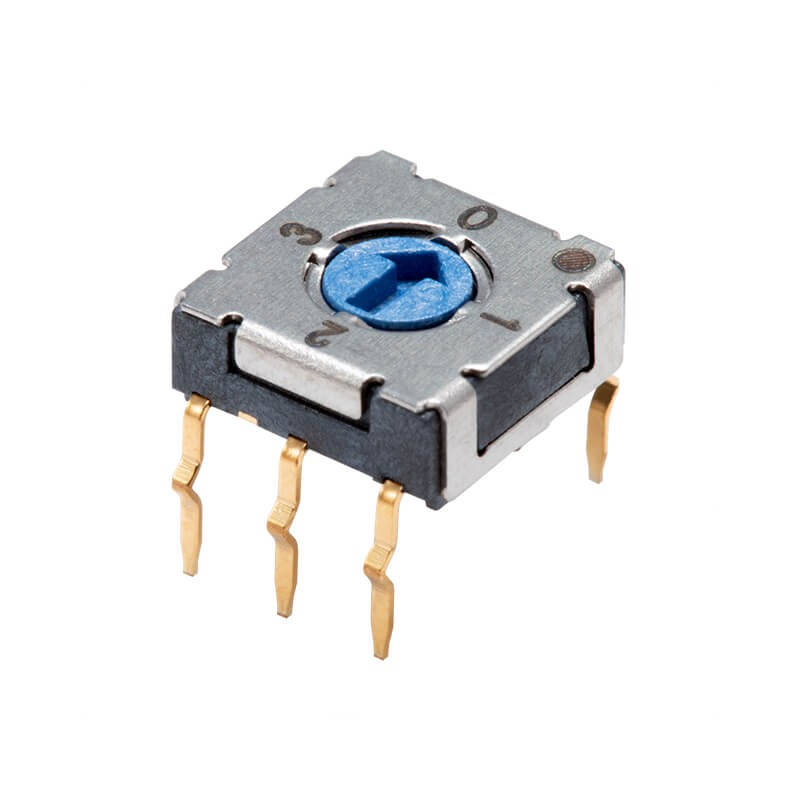 1 pcs : RDS-4S-7229-A-CR - SWITCH ROTARY DIP BCD 0.1A 50V