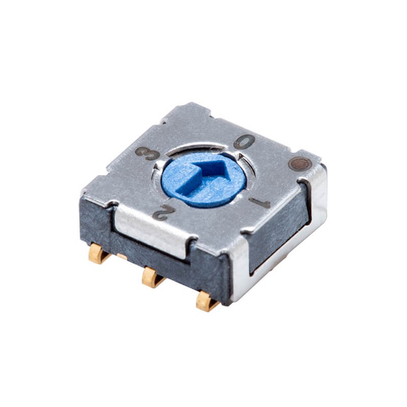 1 pcs : RDS-4S-7229-A-JSMT - SWITCH ROTARY DIP BCD 0.1A 50V