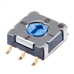 1 pcs : RDS-4S-7229-A-SMT - SWITCH ROTARY DIP BCD 0.1A 50V