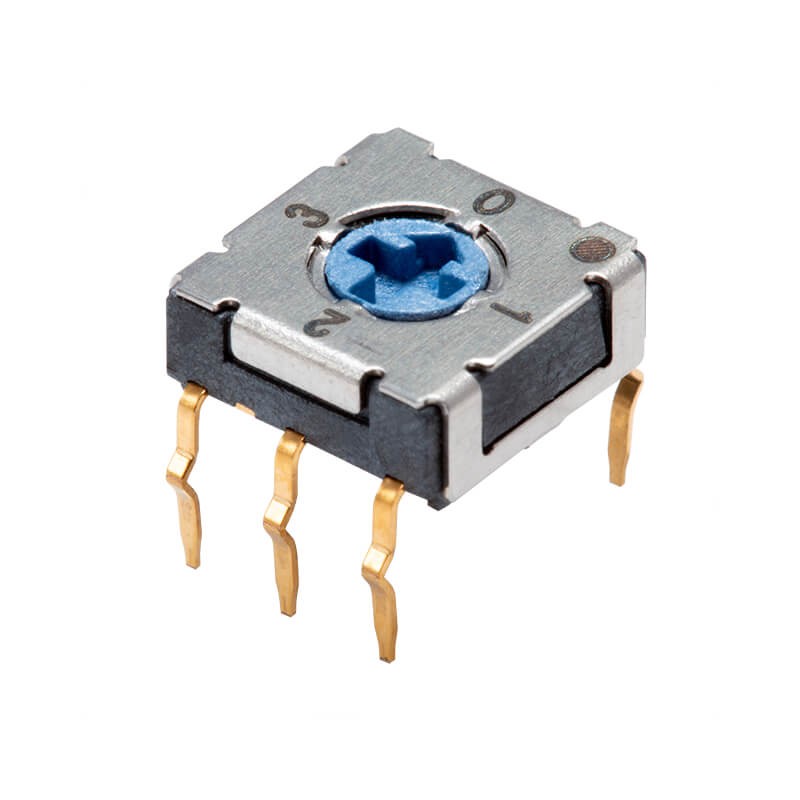 1 pcs : RDS-4S-7229-C-CR - SWITCH ROTARY DIP BCD 0.1A 50V