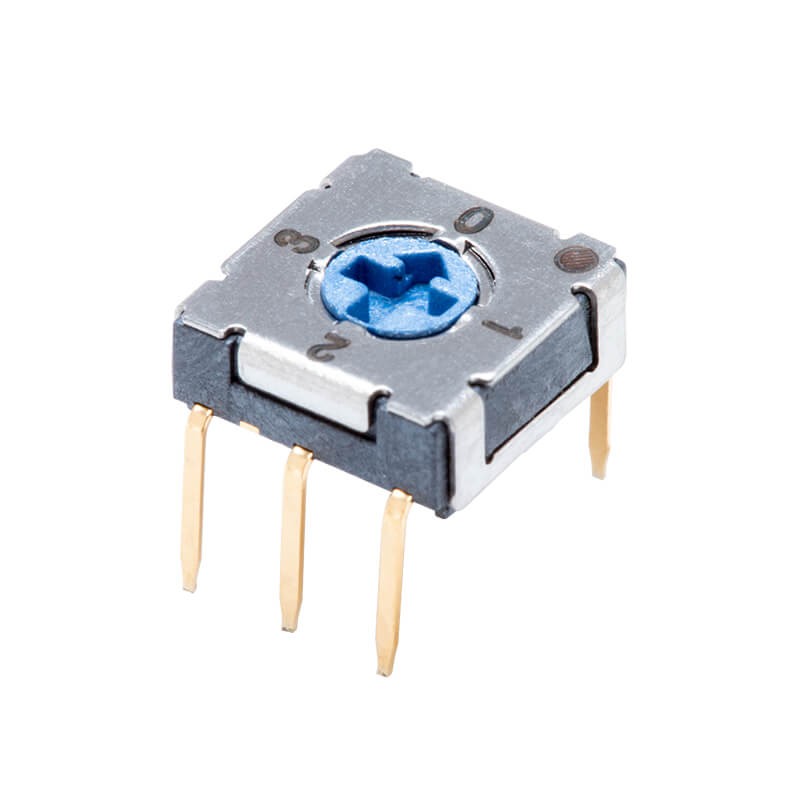 1 pcs : RDS-4S-7229-C-D - SWITCH ROTARY DIP BCD 0.1A 50V