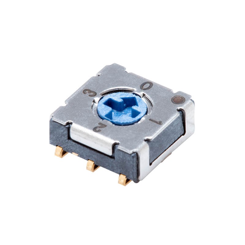 1 pcs : RDS-4S-7229-C-JSMT - SWITCH ROTARY DIP BCD 0.1A 50V