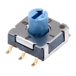 1 pcs : RDS-4S-7229-R-SMT - SWITCH ROTARY DIP BCD 0.1A 50V
