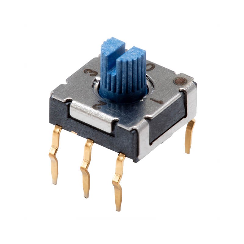 1 pcs : RDS-4S-7229-S-CR - SWITCH ROTARY DIP BCD 0.1A 50V