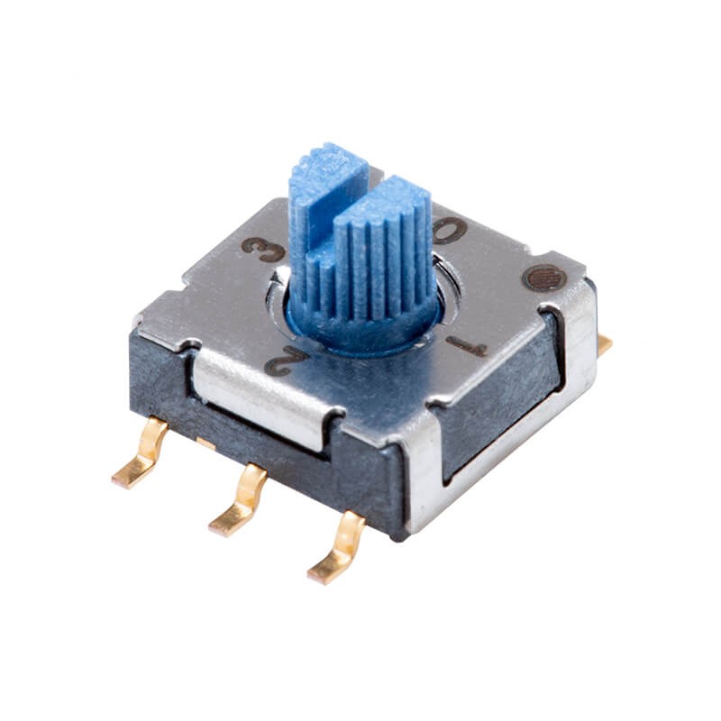 1 pcs : RDS-4S-7229-S-SMT - SWITCH ROTARY DIP BCD 0.1A 50V