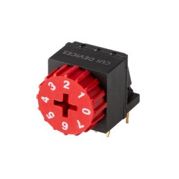 1 pcs : RDS6-8S-1011-3-RA-508-D - SWITCH ROTARY DIP SPST 0.15A 42V