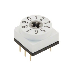 1 pcs : RDTAR10P1T - SWITCH ROTARY DIP BCD 0.15A 42V