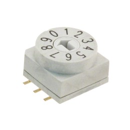 1 pcs : RDTAR10S1R - SWITCH ROTARY DIP BCD 0.15A 42V