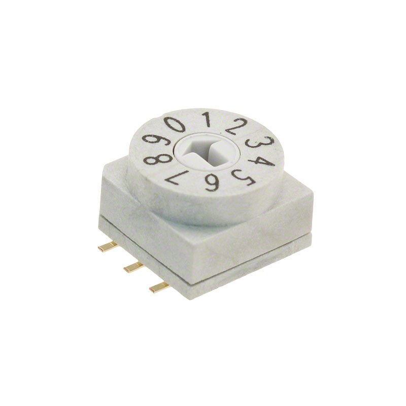 1 pcs : RDTAR10S1R - SWITCH ROTARY DIP BCD 0.15A 42V