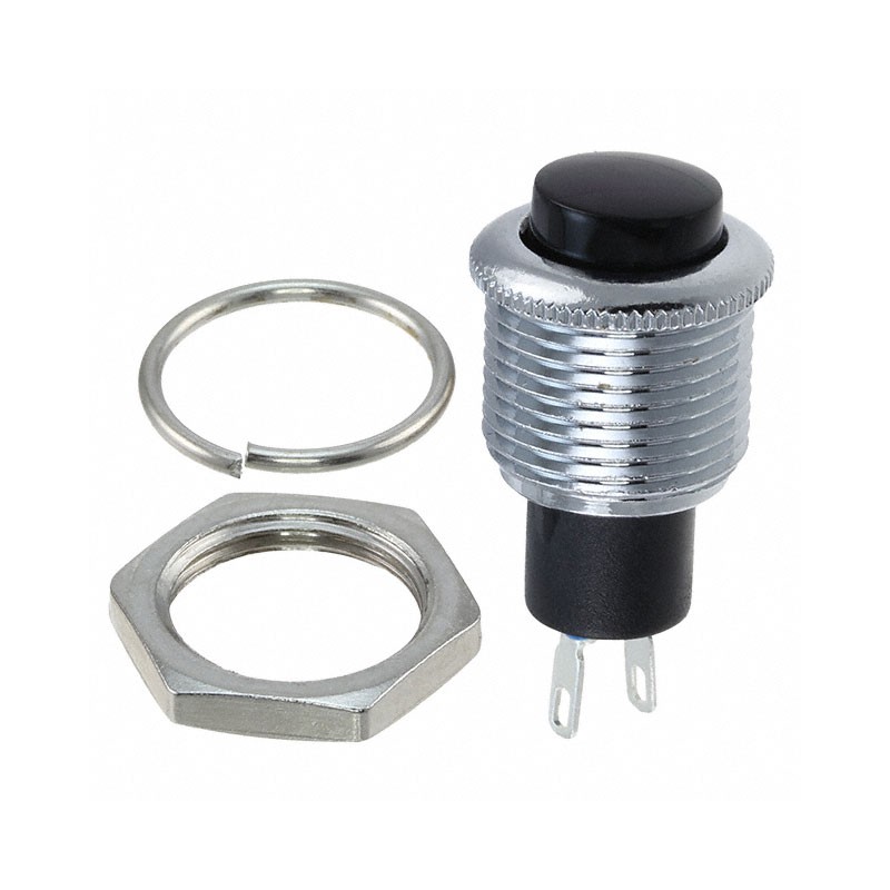 1 pcs : RP3502MBBLK - SWITCH PUSH SPST-NC 3A 120V