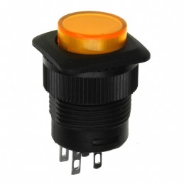 1 pcs : RP3508ABLKYELYELNS - SWITCH PUSH SPST-NO 3A 125V