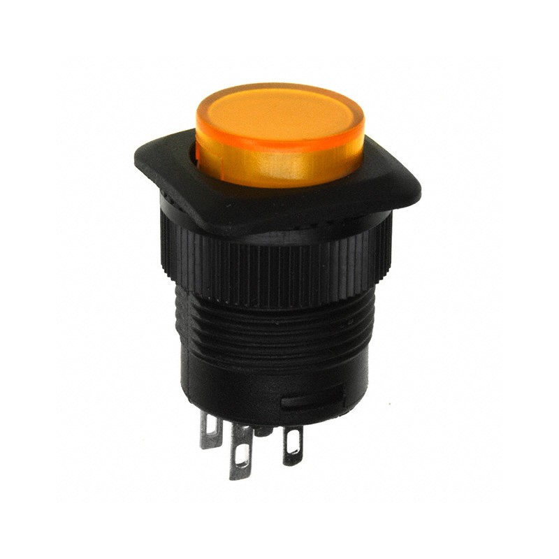 1 pcs : RP3508ABLKYELYELNS - SWITCH PUSH SPST-NO 3A 125V