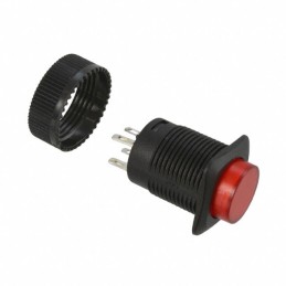 1 pcs : RP3508BBLKREDREDNS - SWITCH PUSHBUTTON SPST 3A 125V