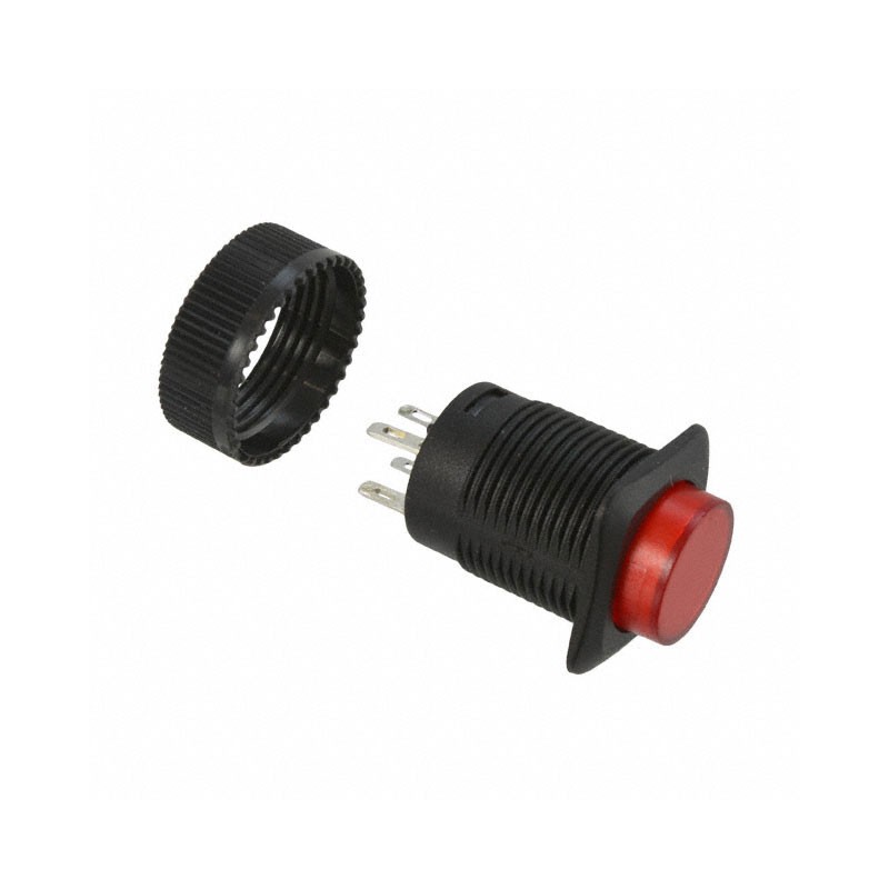 1 pcs : RP3508BBLKREDREDNS - SWITCH PUSHBUTTON SPST 3A 125V