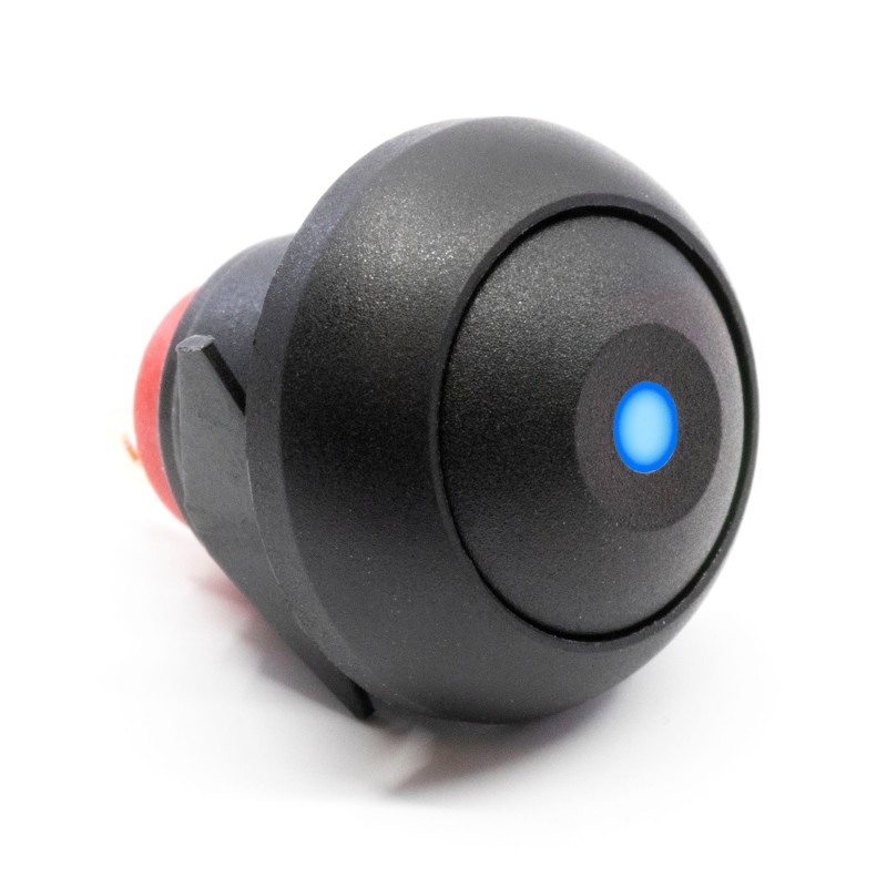 1 pcs : RP8100B1M1CEBLKBLKBLU - SWITCH PB SPST-NO 0.125A 125V