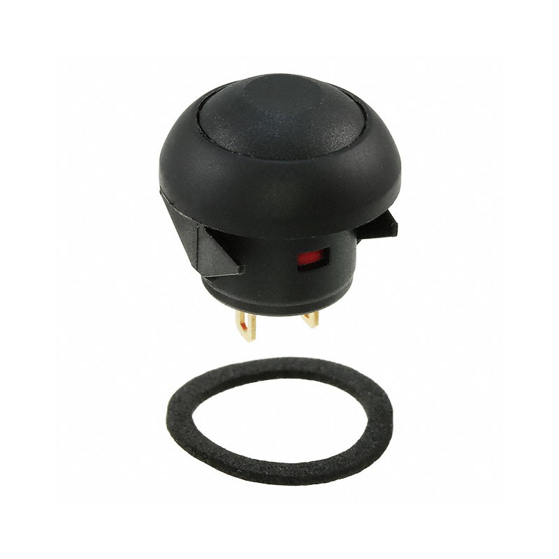 1 pcs : RP8100B1M1CEBLKBLKNIL - SWITCH PB SPST-NO 0.125A 125V