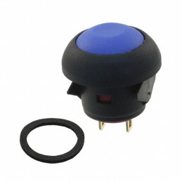 1 pcs : RP8100B1M1CEBLKBLUNIL - SWITCH PB SPST-NO 0.125A 125V