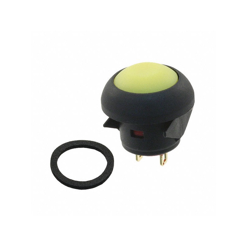 1 pcs : RP8100B1M1CEBLKYELNIL - SWITCH PB SPST-NO 0.125A 125V