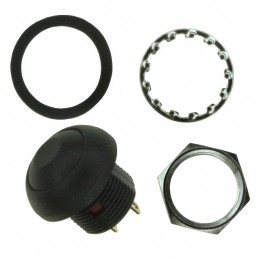 1 pcs : RP8100B2M1CEBLKBLKNIL - SWITCH PB SPST-NO 0.125A 125V