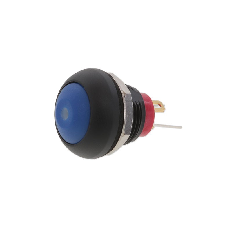 1 pcs : RP8100B2M1CEBLKBLUBLU - SWITCH PB SPST-NO 0.125A 125V