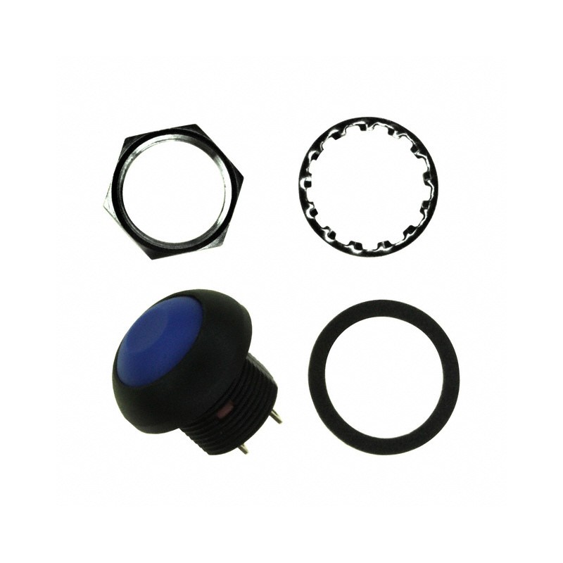 1 pcs : RP8100B2M1CEBLKBLUNIL - SWITCH PB SPST-NO 0.125A 125V