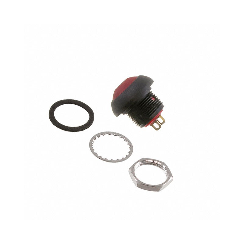 1 pcs : RP8100B2M1CEBLKREDNIL - SWITCH PB SPST-NO 0.125A 125V